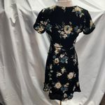 Lush Clothing Lush Floral Wrap Dress Womens XS New Black Blue Boho Feminine Wedding Photo 7