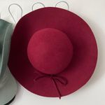 World Market Red Wool Hat With Bow Photo 0