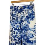 Maeve Anthropologie The Colette Wide Leg Cropped Pants Blue Floral Size 27 Photo 4