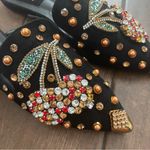 Velvet Semida Fashion Shoes with Rhinestones size 11.5 EU 43 Bling Cherries Black Photo 3