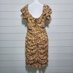 ASTR The Label Dress Floral Ruched Chiffon Mini Cap Sleeve. Size: XL Photo 3