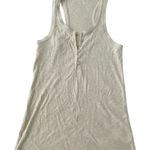 Aerie Womens  Henley Oatmeal Button Tank Top Size Small Photo 0