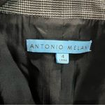 Antonio Melani Stripe Houndstooth One Button Blazer Shoulder Pads Photo 1