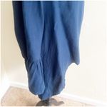 Bryn Walker  Lagenlook 100% Linen Tunic Size L Blue 3/4 Bell Sleeve Scoop Neck Photo 6