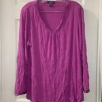 Carole Hochman  Modern Luxery Pink/Purple Long Sleeve Top 1X Photo 0