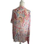 Coldwater Creek  Multicolor Paisley Sheer Kimono One Size Photo 5