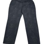 Chico’s Tone on Tone Cheetah Print Ponte Ankle Dress Pants Size 16 (Chico’s 3) Black Photo 0