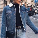 Free People Levi’s Authentic Sherpa Trucker Denim Jacket Photo 0