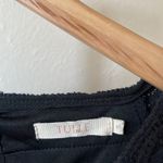 Anthropologie Tulle beautiful black crinkled pleat silky ruffle sleeve dress Photo 5