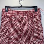 WDNY Tweed Red and White skirt with pink silk lining size 14 Photo 2