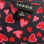 Torrid ‎ Heart Print Shirt Dress Zip Up Roll Sleeve Large Photo 6