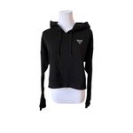Guess Los Angeles Black Cropped Hoodie Sweatshirt LARGE Activewear Streetwear Photo 2
