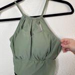 Cupshe  Keyhole Tunnelled One Piece Swimsuit Green Black Large Photo 2