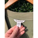 Athleta  Purana V Neck Wrap Sweatshirt Green Heather Size Small Photo 2