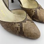 Bruno Magli Vintage Lizard Skin High Heels Brown Size 6.5 Photo 2