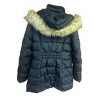 Laundry by Design  Womens Faux Fur Hooded Zip   Puffer Jacket Sz L Photo 1