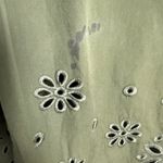 Polo Ralph Lauren Jessica Day Green Cotton Eyelet Drawstring Midi Shirt Dress 14 Photo 12