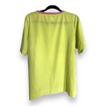 Lands' End  Womens Top Sz M 10 12 Lemon Lime Lavender‎ Elbow Sleeve 365 Tunic Photo 4