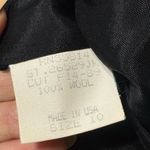 Vtg bow cut details black button up 100% wool blazer size 10 cute Photo 6