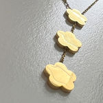 18K Gold Plated Floral Clover Y Lariat Elegant Necklace Set stainless steel Black Photo 6