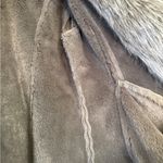 BCBGeneration  Brown Faux Suede Faux Fur Trim Asymmetrical Jacket Small Cabincore Photo 4