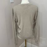 Lacoste popover lighweight sweatshirt tan Logo V neck Unisex chic size 7 Size M Photo 2