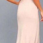 NWT Lulus Call My Name Blush Pink Backless Scoop Maxi Dress Sz XS Photo 1
