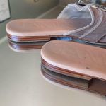 Free People Beige Champagne Suede Western Silver Buckle Slides Photo 3