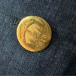 Brooks Brothers Black Fleece  Linen Navy Gold Button Womens Blazer Size BB2 Photo 4