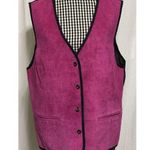 Diane Von Furstenberg  The Color Authority Pig Skin Pink Vest Artsy Indie Sz 1X Photo 0