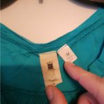 Needle & Thread  teal pearl snap button down shirt Size womens medium Photo 3