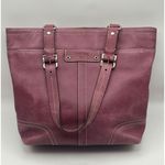 Coach Hamilton Purple Leather Shoulder Bag Photo 0
