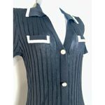 URBAN REVIVO SHORT SLEEVE RIBBED KNIT BUTTON DOWN COLLARED MIDI DRESS NWT SIZE 6 Size M Photo 1