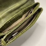 Green textured crocodile embossed faux leather crossbody bag purse Photo 7