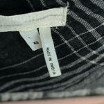 Anthropologie Floreat Plaid Embroidered Longline Tunic Top | Black/White | XS Photo 6