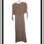 Charlie Holiday  Jaime Tie Sleeve Midi Dress Brown size US 2 Photo 3