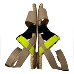 Loeffler Randall  Fawn Ankle Strap Sandal Leather Raffia Size 6 Photo 3