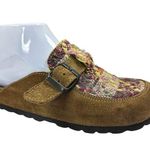 Björndal Bjorndal Clogs Womens 6 Leather Woven Knit Buckle Cork Slip On Mules Photo 0