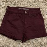 American Eagle ‎ Hi-Rise Shortie Size 2 Maroon Photo 0