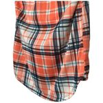 New York Laundry Womens Size Small Sleeveless Plaid Henley Top Orange Photo 7