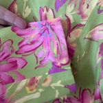 Vintage Susan Graver Sz 18 Womens pink green floral satin lined button blazerY2K Photo 6