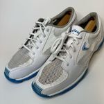 Callaway Women’s Golf Shoes Size 8.5 Spikes White Turquoise Blue EUC Photo 0