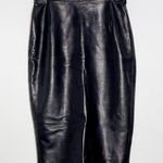 Vintage Nappa Leather Pencil Skirt Black Size 6 Photo 0