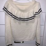 white off the shoulder ruffle sweater Size M Photo 1