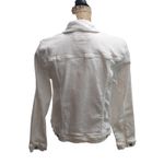 Maurice's  White Denim Jacket Distressed Long Sleeve Jean‎ Jacket Women's Photo 5