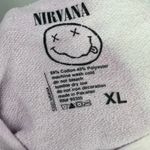 Nirvana Smiley Face Tie Dye Long Sleeve Sweatshirt Loungewear Women's XL Photo 3