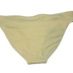 Aerie Yellow White Striped Bikini Bottoms Women’s Size L Ribbed High Leg Swim Photo 1