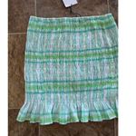 ZARA  Smocked Pastel Plaid Mini Skirt Size Small Photo 5