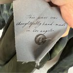 Raquel Allegra Tie Dye Olive Green Silk Long Sleeve Top Women's Size 2 Medium Photo 8