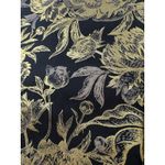 Soft Surroundings  Gold Floral Wide Leg Pants L Black Metallic Pull On Photo 1